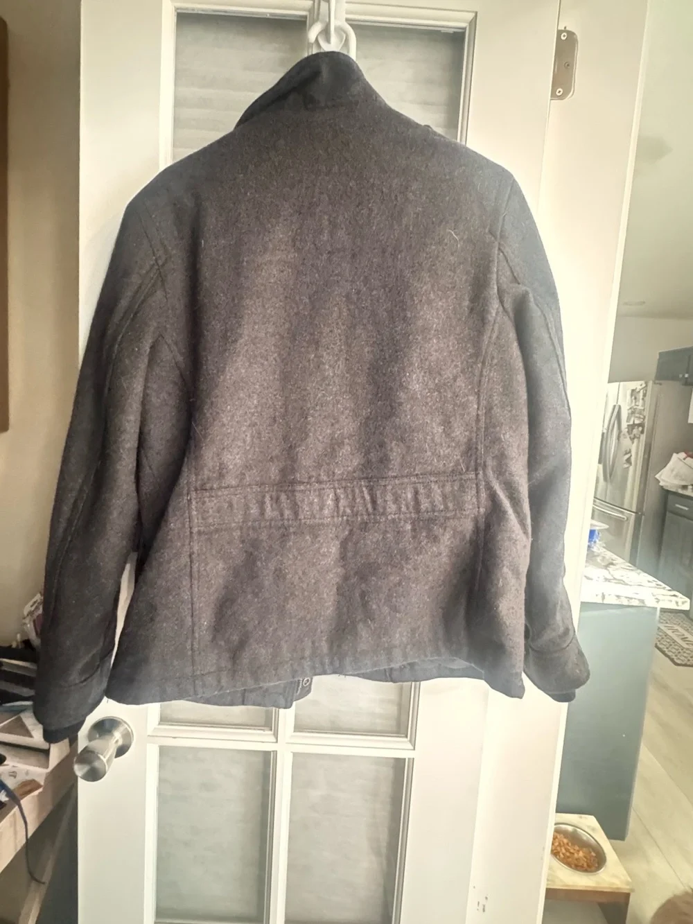 Merona Charcoal Gray Military Field Jacket with Buttoned Pockets